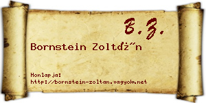 Bornstein Zoltán névjegykártya